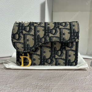 [풀구성] 디올 오블리크 새들 카드지갑 베이지