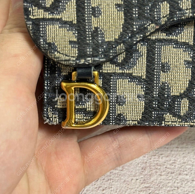 [풀구성] 디올 오블리크 새들 카드지갑 베이지--2