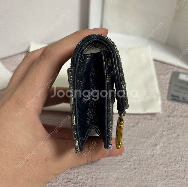 [풀구성] 디올 오블리크 새들 카드지갑 베이지--6