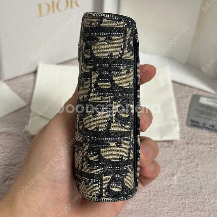 [풀구성] 디올 오블리크 새들 카드지갑 베이지--8