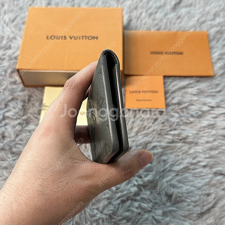 [풀구성] 루이비통 쉐도우 오거나이저 카드지갑 그레이--4