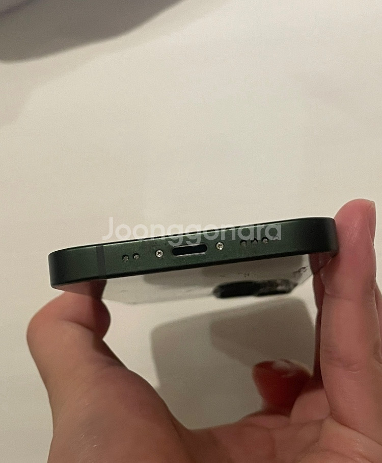 4개월 파손폰 아이폰13 미니 128GB 그린 배터리 99% 부품용 수리용--6