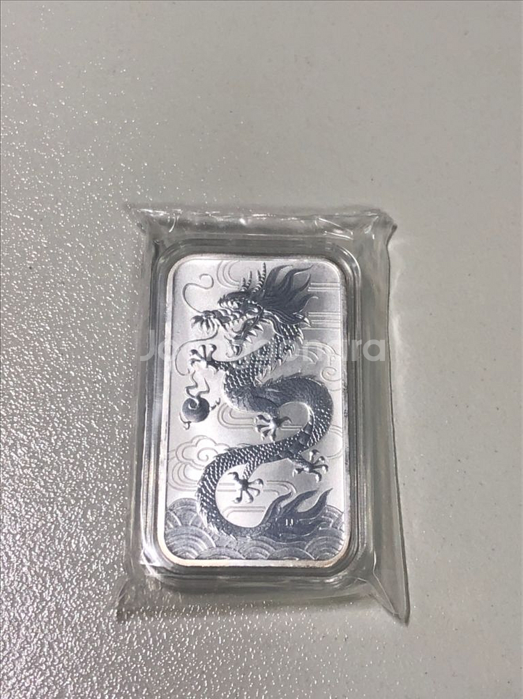 실버바 2018 호주퍼스민트 드래곤 사각 1온스 (31.1g)불리온(미니실버바)--2