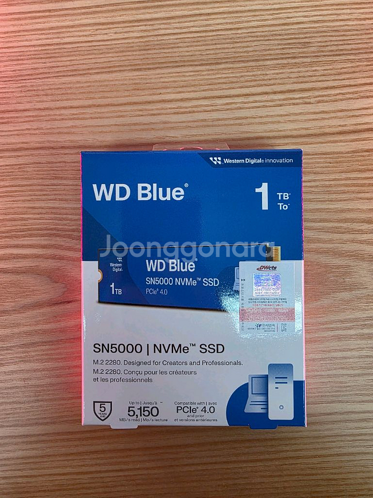 WD Blue SN5000 M.2 NVMe SSD 1TB 택포--0