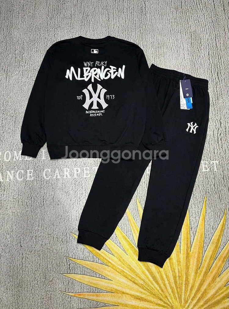 MLB 뉴욕 양키스 맨투맨 조거팬츠 세트--0