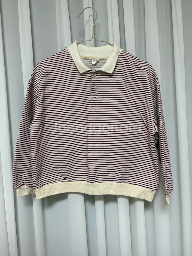 아동 스트라이프 카라 기모티 xl-js--0