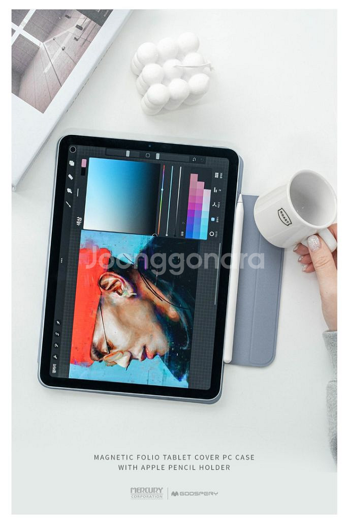 미사용 마그네틱 아이패드프로 11 2/3세대 케이스--2