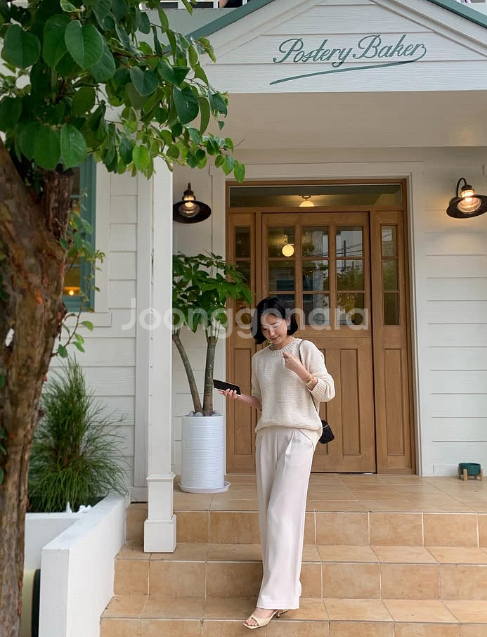 블룸인메이 bloominmay 로이나 팬츠 크림 S--0