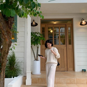 블룸인메이 bloominmay 로이나 팬츠 크림 S