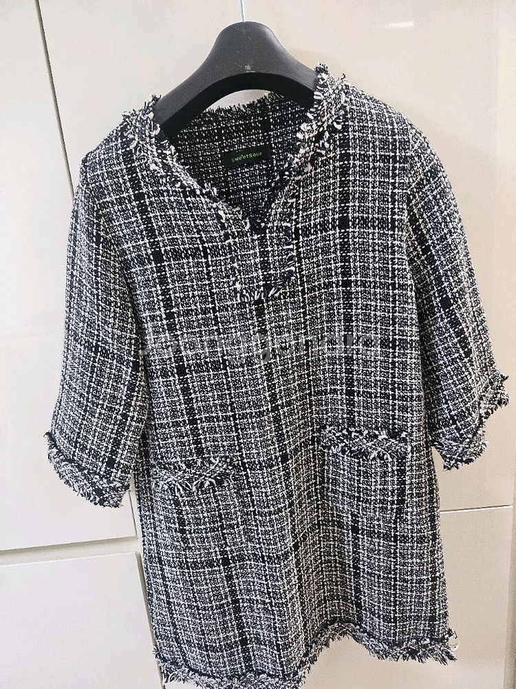 트위드 셔츠 원피스(55~66)결혼식 원피스--0