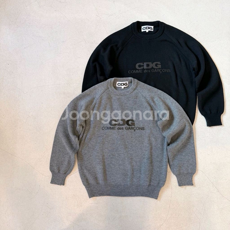CDG 스툴 풀오버 크루넥 니트--0