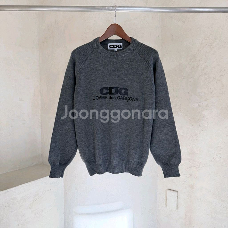 CDG 스툴 풀오버 크루넥 니트--3