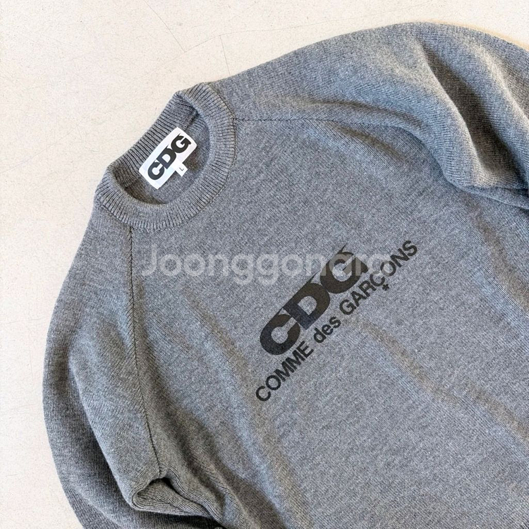 CDG 스툴 풀오버 크루넥 니트--5