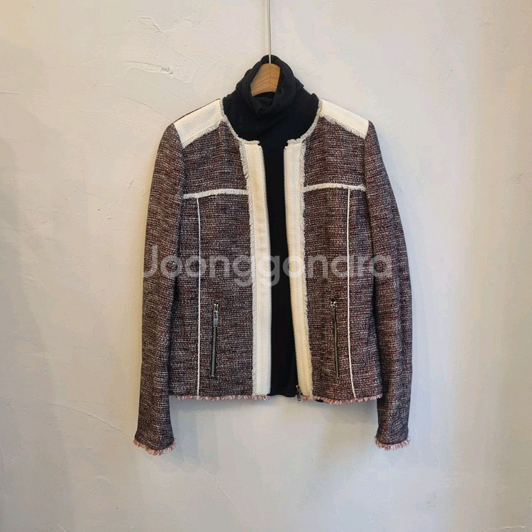 세련된 SJ SJ 트위드 자켓 82-94-160--0
