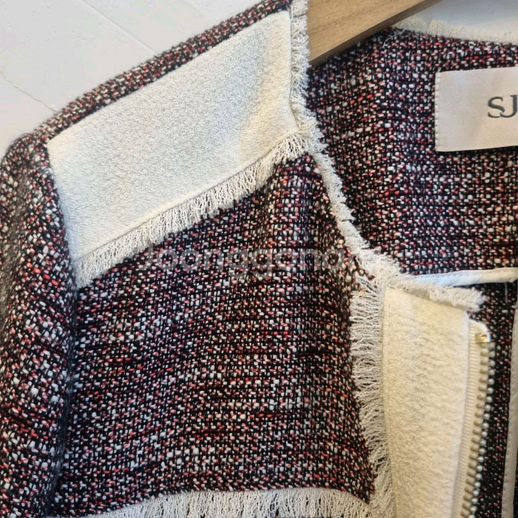 세련된 SJ SJ 트위드 자켓 82-94-160--4