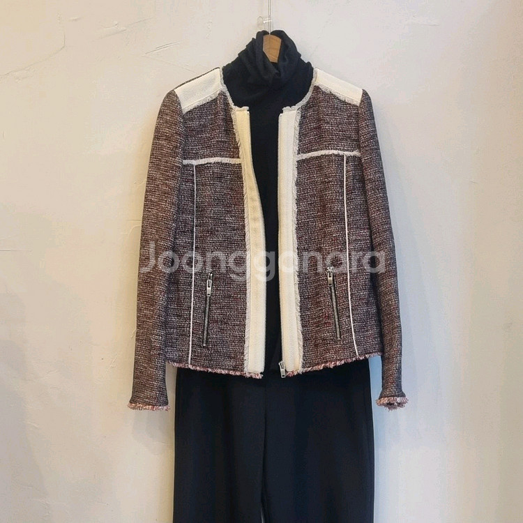 세련된 SJ SJ 트위드 자켓 82-94-160--7