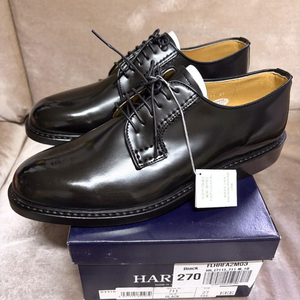 하루타 711 레더 더비 슈즈 블랙 270 새제품