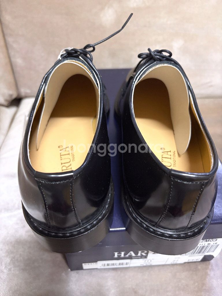 하루타 711 레더 더비 슈즈 블랙 270 새제품--3