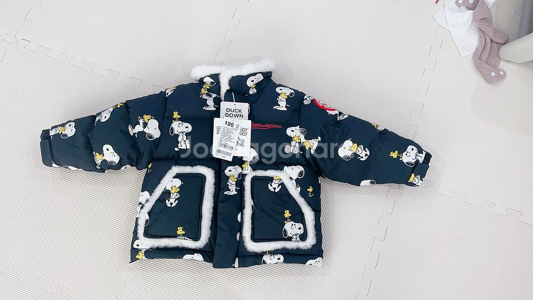 베베드피노 스누피 덕다운 패딩 새상품 130--0
