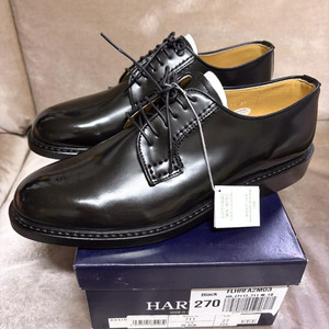 하루타 711 레더 더비 슈즈 블랙 270 새제품