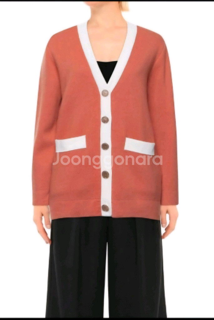 정품) sandro 산드로 캐시미어 울 가디건 피치컬러--0