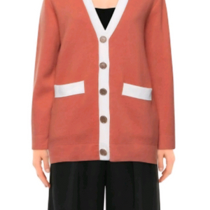 정품) sandro 산드로 캐시미어 울 가디건 피치컬러