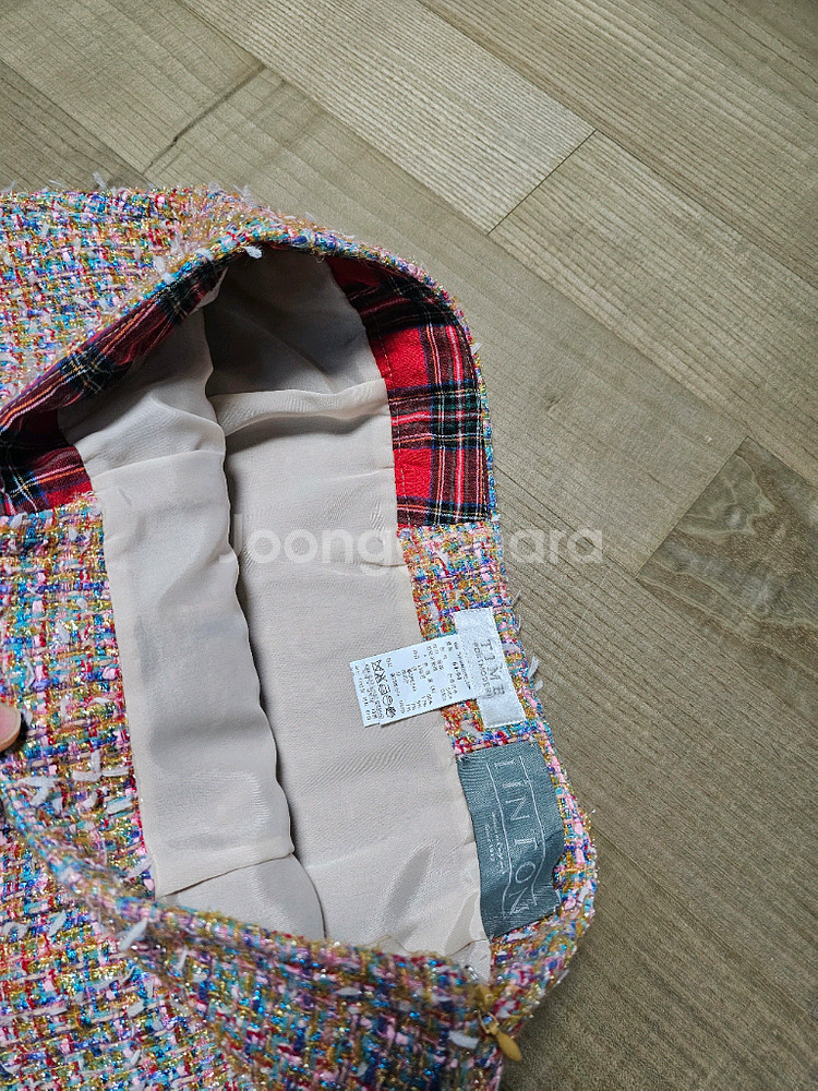 정품) TIME 타임 한섬 트위드 스커트--2