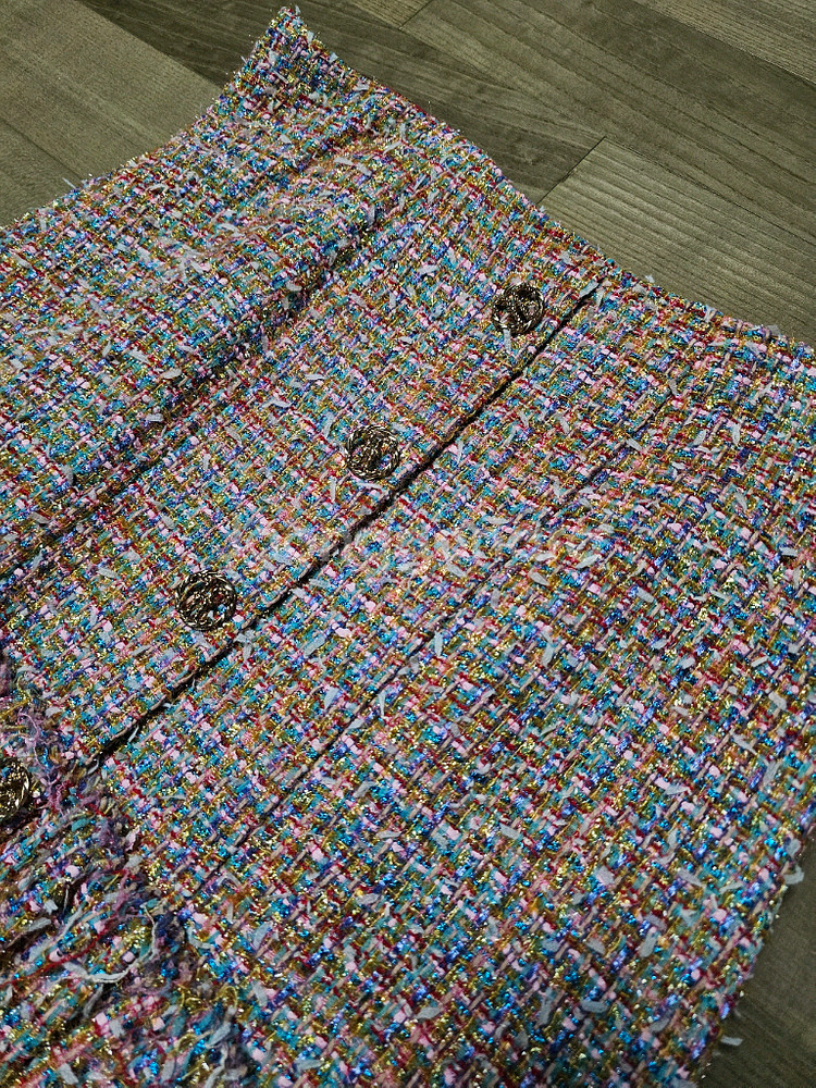 정품) TIME 타임 한섬 트위드 스커트--1