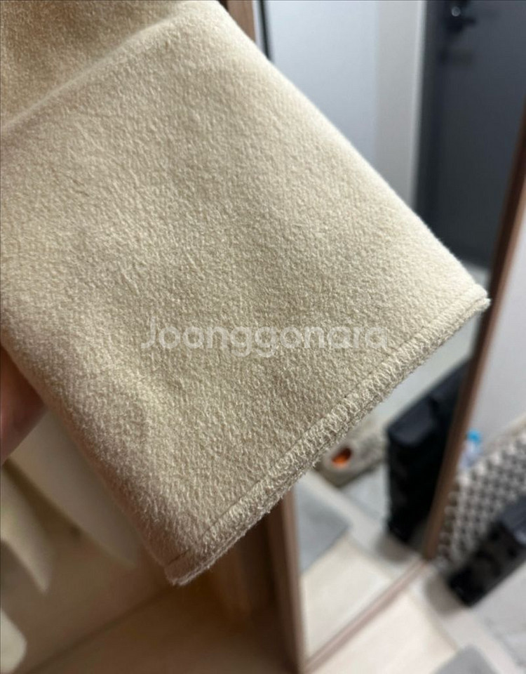 옷장정리| 오버핏 허리끈 메이썸 싱글 버터색롱코트--3