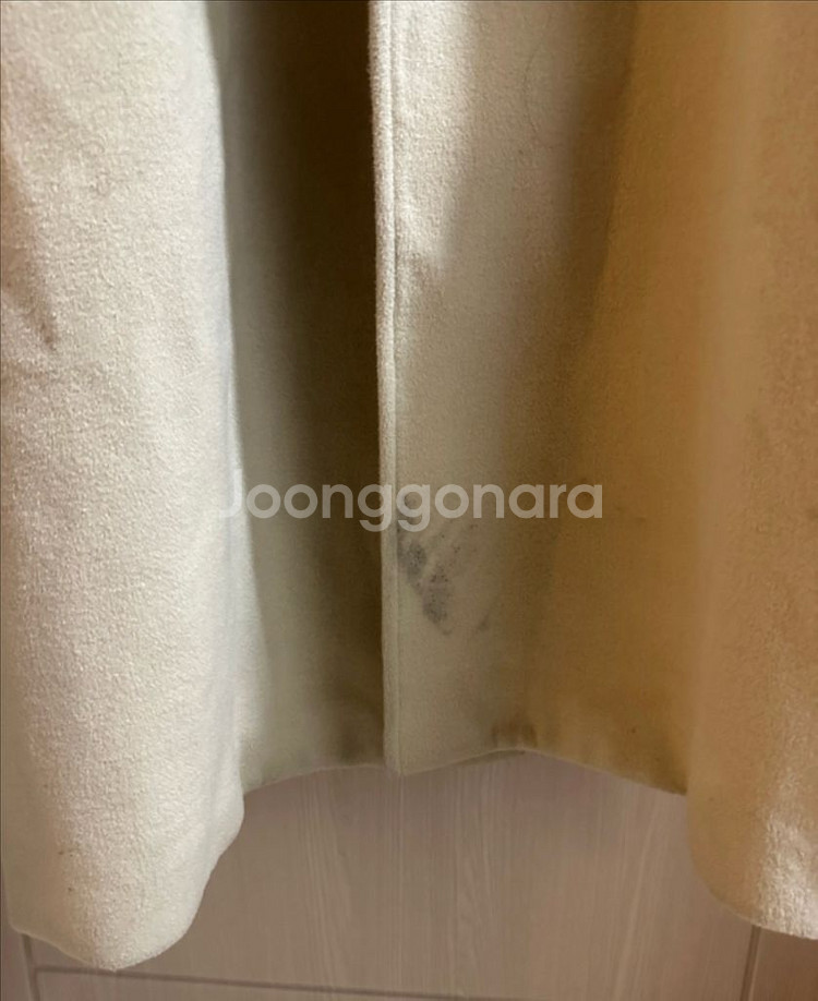 옷장정리| 오버핏 허리끈 메이썸 싱글 버터색롱코트--6