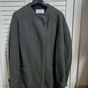 정품) TIME 타임 한섬 코트 반코트 울코트 카키