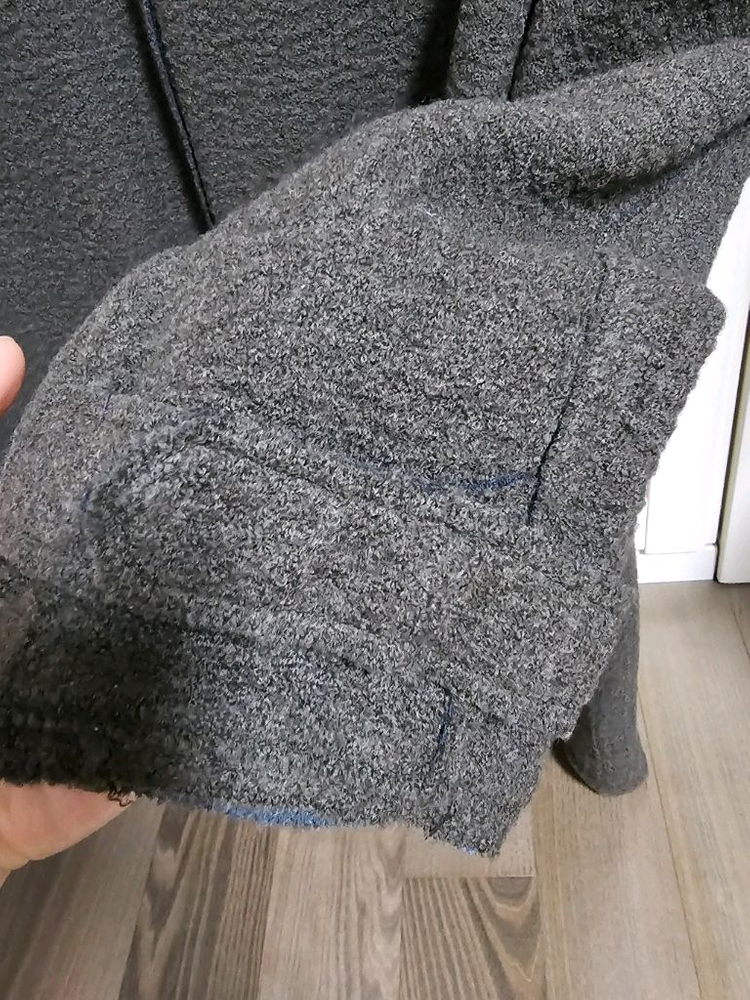 정품) TIME 타임 한섬 코트 반코트 울코트 카키--4