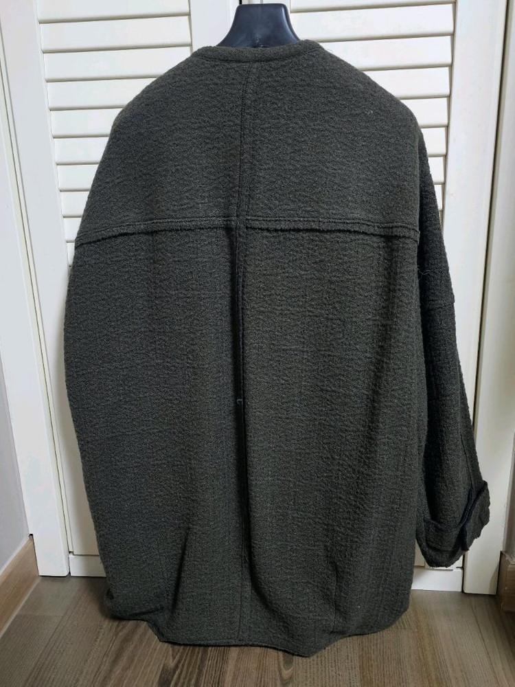 정품) TIME 타임 한섬 코트 반코트 울코트 카키--1