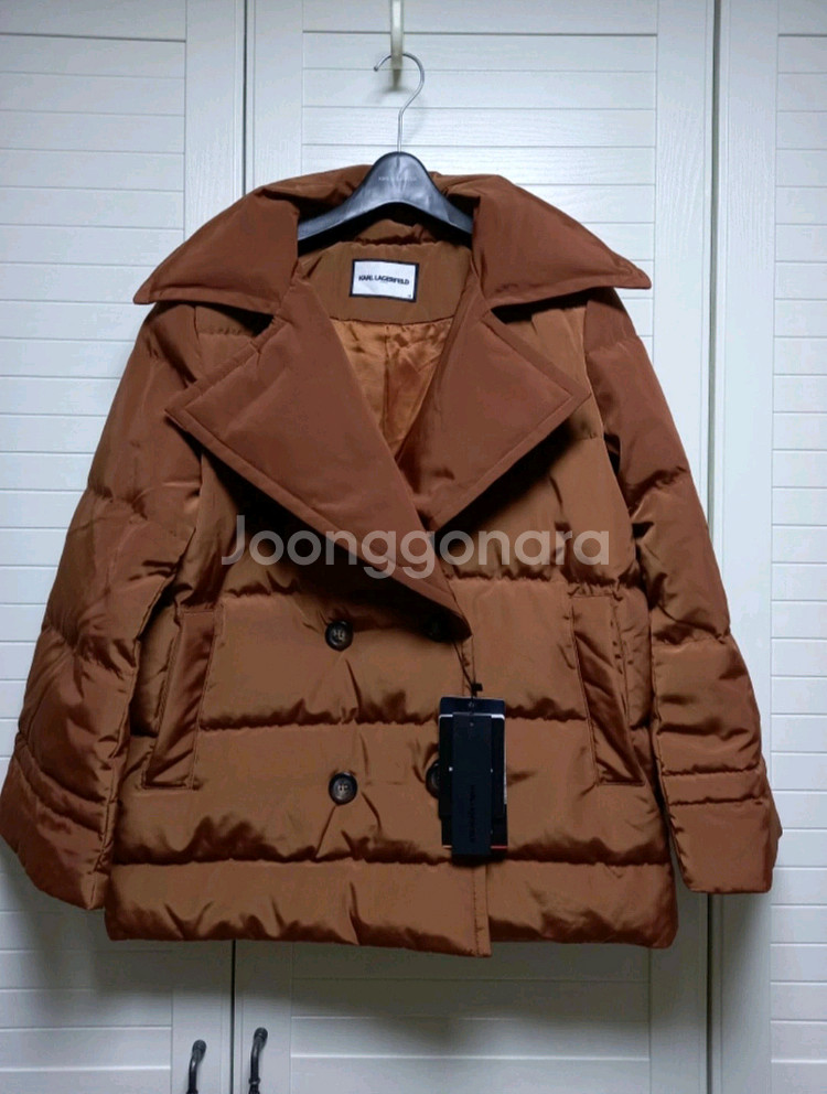 칼라거펠트 더블버튼 구스다운 코트(66~77) ㅡ새상품--0