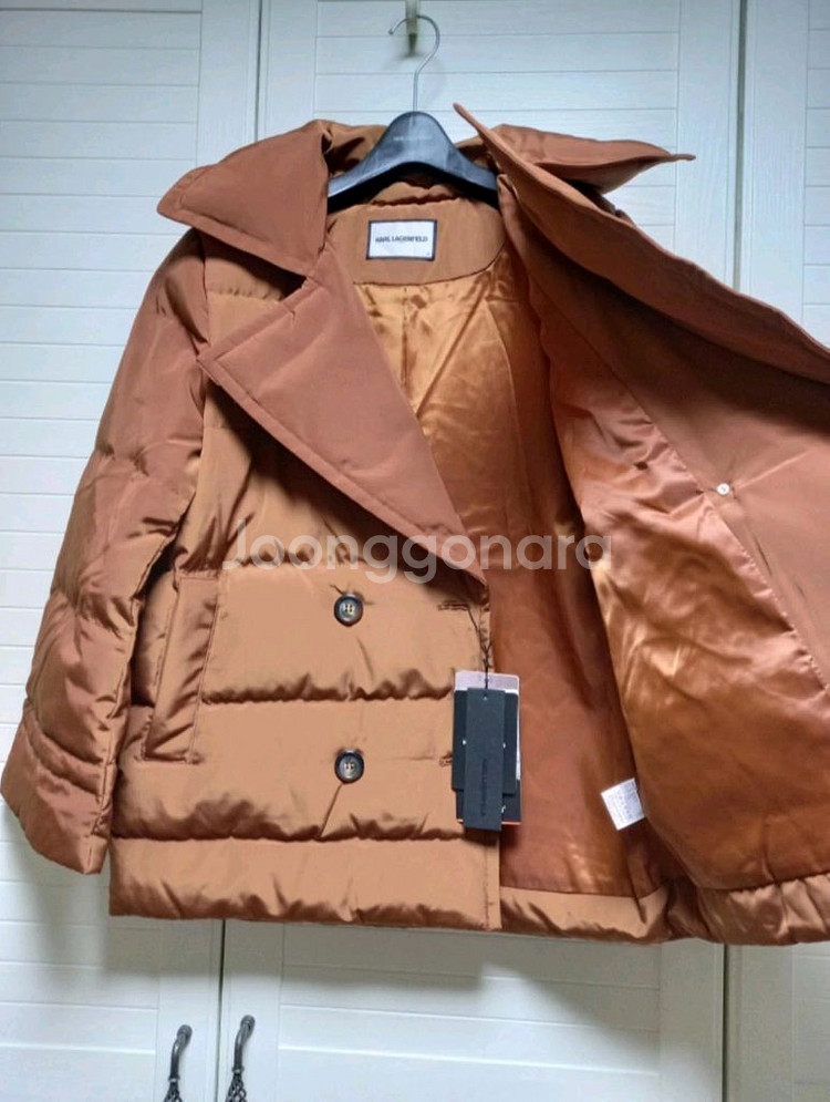 칼라거펠트 더블버튼 구스다운 코트(66~77) ㅡ새상품--3