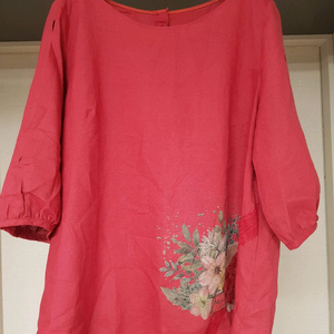 미쉘리 크로쉐배색 린넨상의