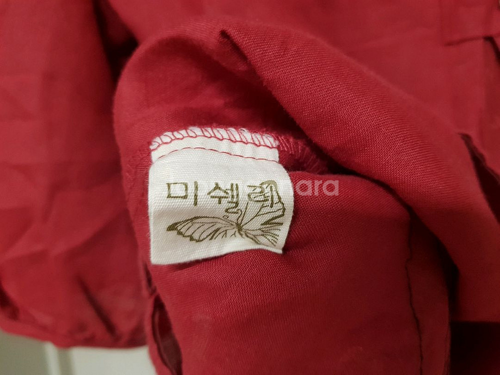 미쉘리 크로쉐배색 린넨상의--7