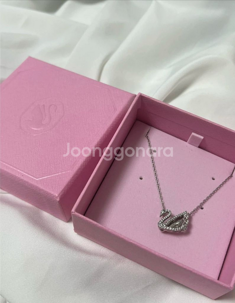 스와로브스키 스완 목걸이--0