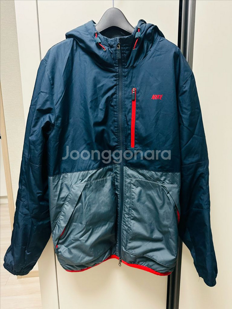 나이키 기모후드집업(곤색) L--2