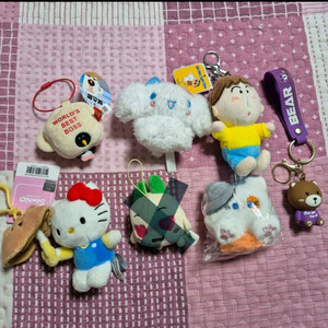 인형 키링 모음 (짱구/에스더버니/산리오 외)