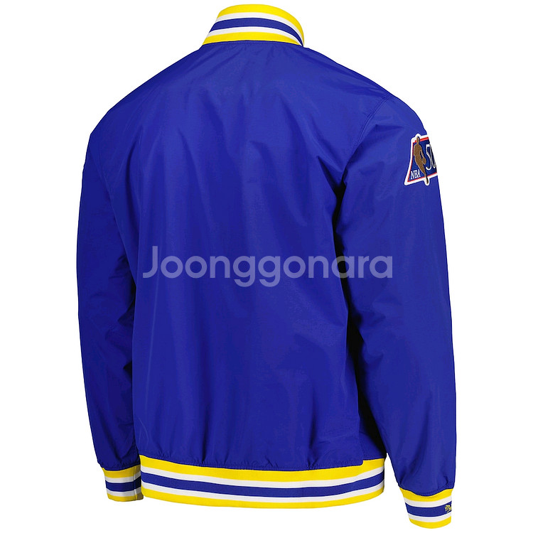 [L]미첼앤네스 골든스테이트 워리어스 어센틱 웜업 자켓--1