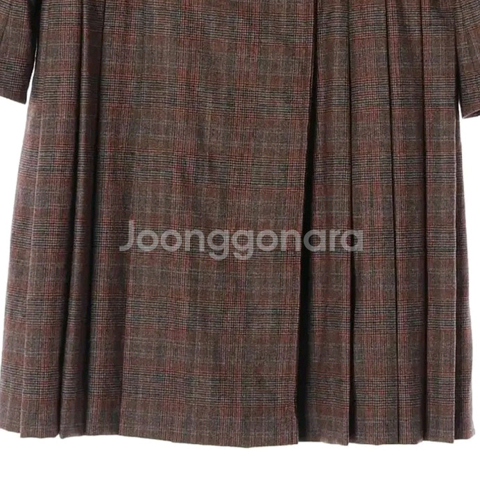 타임 체크 패턴 더블 블레이저 코트--4