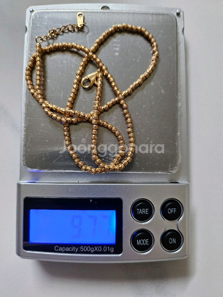 18k핑크골드 컷팅볼체인 목걸이--3