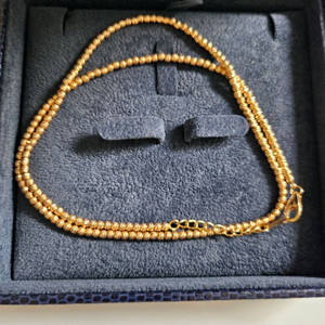 18k핑크골드 컷팅볼체인 목걸이