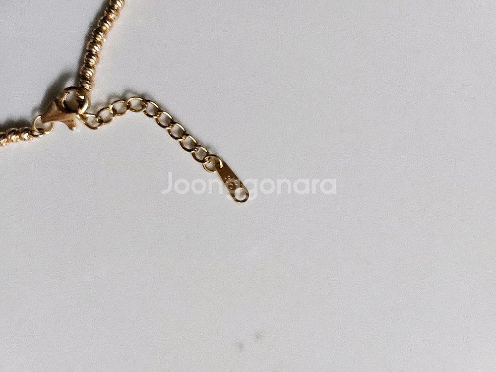 18k핑크골드 컷팅볼체인 목걸이--2