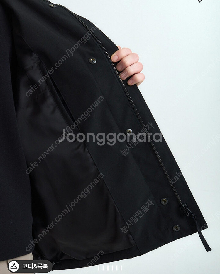 [새상품] 타임옴므 22SS 멀티포켓점퍼 쉘파카 블랙 100 사이즈 팝니다.--3