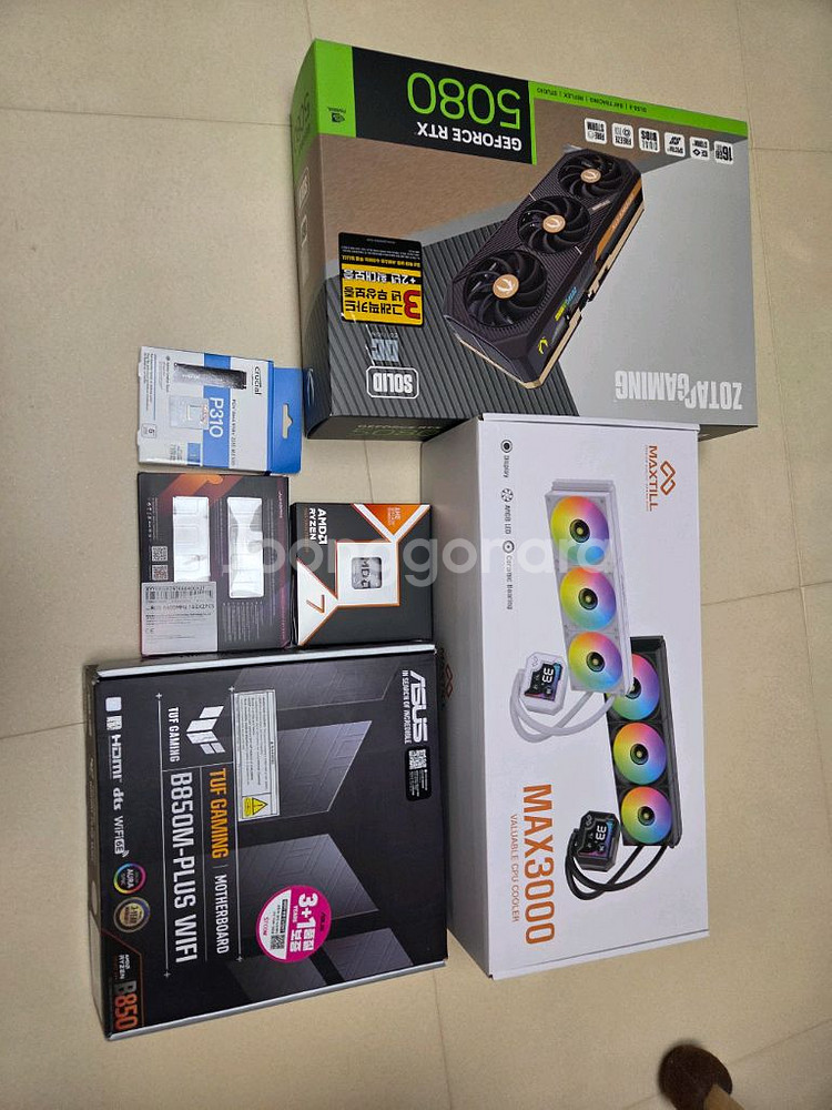 9800x3d, b850m wifi, rtx 5080 완본체--1