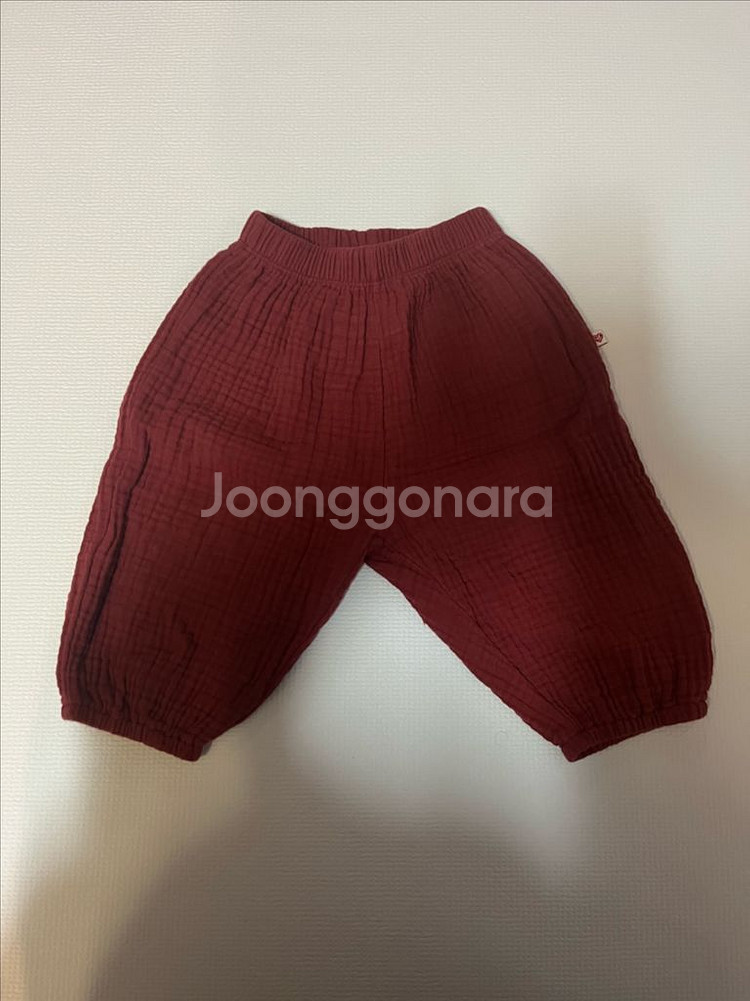 꼬숑 플레이 팬츠 버건디--0