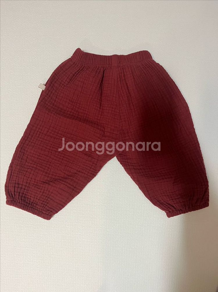 꼬숑 플레이 팬츠 버건디--1