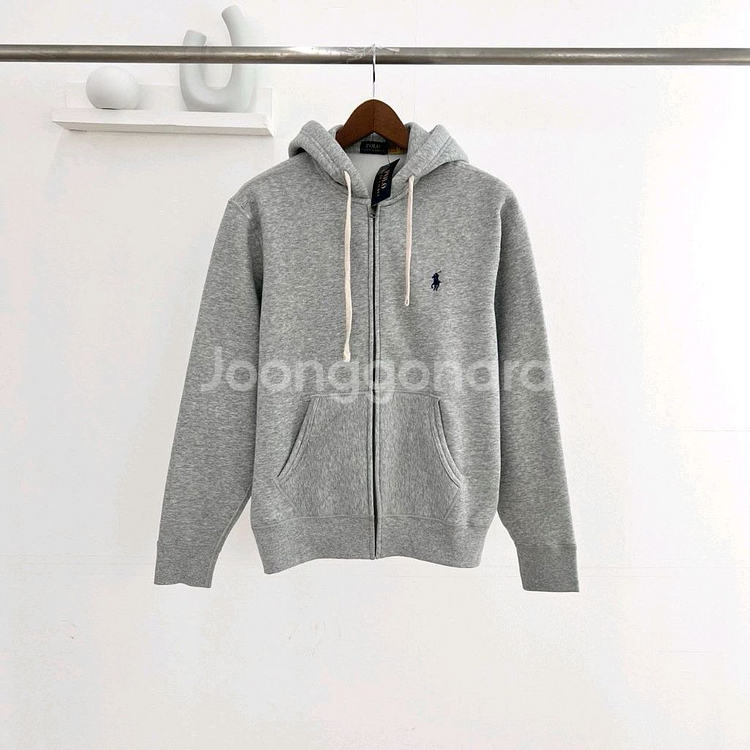 폴로 포니 자수로고 후드집업--0